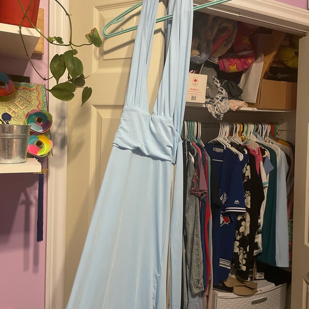 Elegant Light Blue Wedding Dress